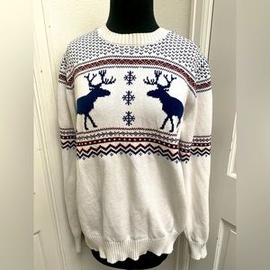 * Beautiful Nordic Reindeer Christmas Sweater Size L